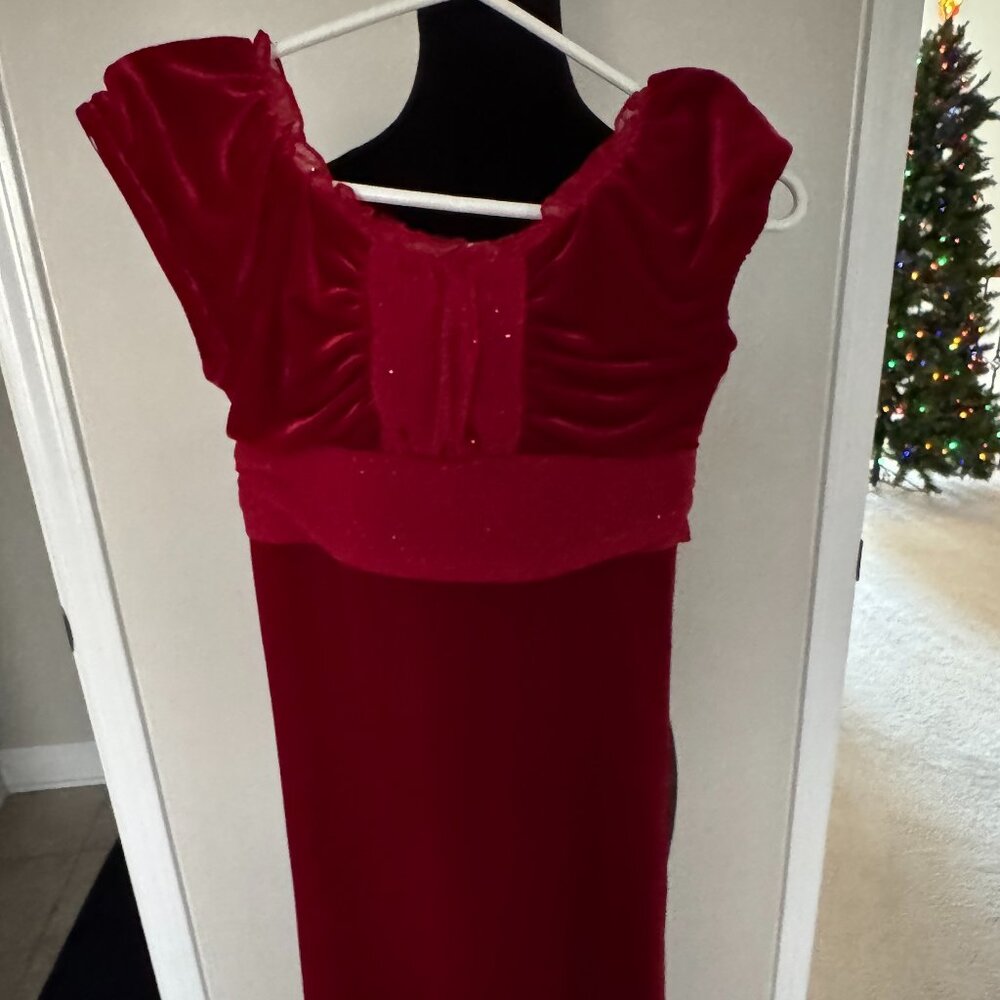 My Michelle Red Velvet maxi dress